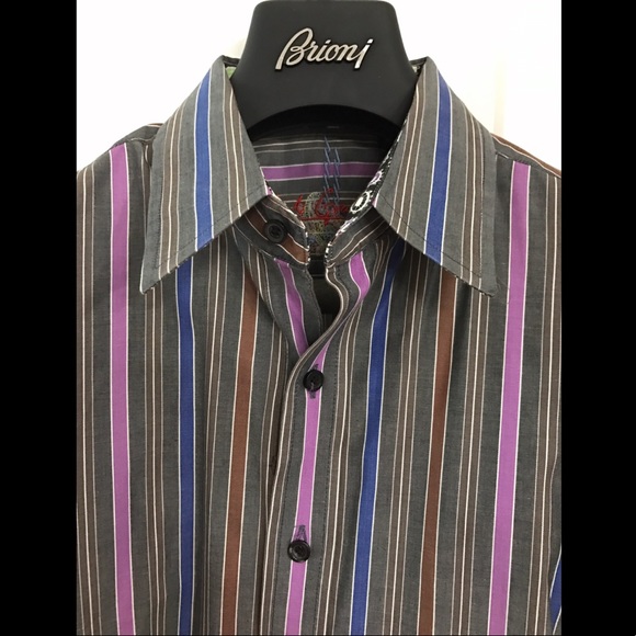 Robert Graham Shirt Mens Button Down Size L - Picture 7 of 8